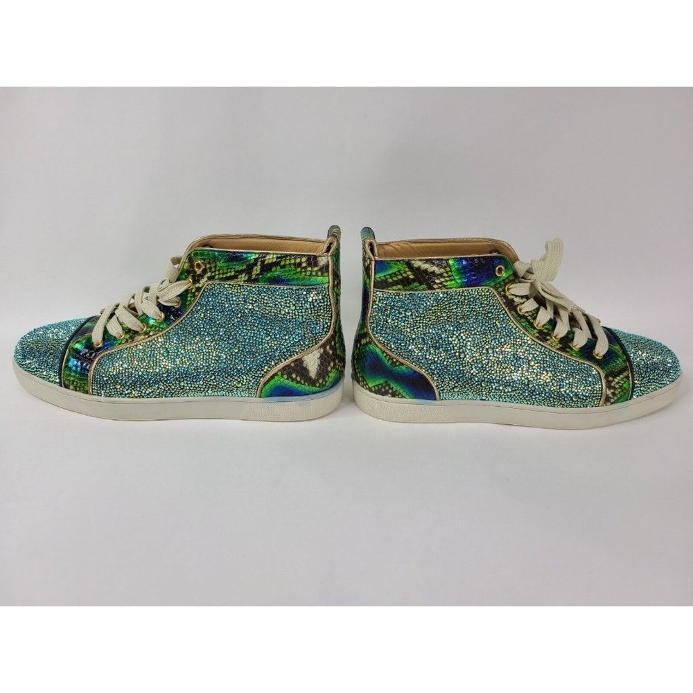 CHRISTIAN LOUBOUTIN Swarovski Python Louis Trainers Sneakers - EU45 / US12 - Picture 2 of 12